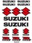 Sponsor Suzukı Tasarımlı Ekipman Kask Motorsiklet Sticker Seti 01 1