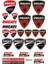 Performance Ducatı Tasarımlı Karışık Sponsor Ekipman Kask Motorsiklet Sticker Seti 01 1