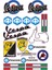 Pıaggıo Vespa Tasarımlı Ekipman Kask Motorsiklet Sticker Seti 01 1