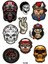 Trend Karışık Ekipman Kask Motorsiklet Sticker Seti 02 1