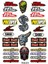 Karışık Tasarımlı Sponsor Ekipman Kask Motorsiklet Sticker Seti 01 1