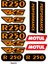 Rks R250 Tasarımlı Ekipman Kask Motorsiklet Sticker Seti 04 1