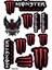 Monster Energy Tasarımlı Ekipman Kask Motorsiklet Sticker Seti 03 1