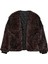 Leopar Desenli Peluş Kısa Mont Kahverengi 2
