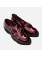 01AYH299450A780 HAKIKI Deri Bordo Kadın Loafer 2