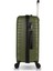 Solid Pp Polipropilen Kırılmaz Kabin ve Büyük Boy Haki 2'li Valiz Seti 3