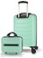 Solid Pp Polipropilen Kırılmaz Makyaj ve Kabin Boy Mint Yeşili 2'li Valiz Seti 2