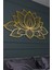 3D Lotus Metal Duvar Tablosu - Ev Duvar Dekorasyonu - 68 x 44 cm -Altın - ARTS-335GOLD 1