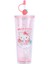 Sanrio Lisanslı Çift Cidarlı Pipetli Plastik Şişe (800ML) - Hello Kitty 1