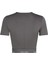 Calvin Klein Gri Kadın Bisiklet Yaka Crop T-Shirt 00GWS4K194PTS-WO - Ss T-Shirt Crop 2