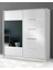 Ücretsiz Montaj - %100 MDF 180 CM Sürgülü Kapaklı Beyaz Gardırop - MDF Dolap - Elbise Dolabı 1