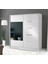 Ücretsiz Montaj - %100 MDF 180 CM Sürgülü Kapaklı Beyaz Gardırop - MDF Dolap - Elbise Dolabı 2