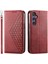 Samsung Galaxy S24 Cüzdan Eşkenar Dörtgen Şekli Standı Günlük Kullanım Için Flip Case (Yurt Dışından) 1