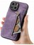IPhone 14 Için Kılıf Katlanabilir Arka Kapak Standı Fonksiyonu Vintage Fermuar Cüzdan (Yurt Dışından) 3