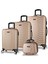 Croc Abs Kabin Orta Büyük ve Makyaj Boy Gold 4'lü Travel Valiz Seti 1