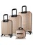Croc Abs Kabin Orta Büyük ve Makyaj Boy Gold 4'lü Travel Valiz Seti 2