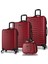 Croc Abs Kabin Orta Büyük ve Makyaj Boy Bordo 4'lü Travel Valiz Seti 2