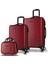 Croc Abs Makyaj Kabin ve Orta Boy Bordo 3'lü Valiz Seti 1