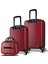 Croc Abs Makyaj Kabin ve Orta Boy Bordo 3'lü Valiz Seti 2