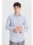 Pamuklu Slim Fit Dar Kesim Klasik Yaka Armürlü Gömlek 3