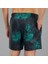 Olaian Erkek Kısa 15" Deniz Şortu - Siyah/Turkuaz - Palmiye Desenli - PALM 100 4