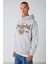 Persısted Erkek Içi Polarlı Kolej Baskılı Kapüşonlu Kordonlu Grimelanj Sweatshirt 1