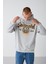 Persısted Erkek Içi Polarlı Kolej Baskılı Kapüşonlu Kordonlu Grimelanj Sweatshirt 5
