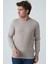 Albufeira 4025 0 Yaka Slim Fit Pamuklu Triko Bej 1