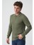 Almada 16053 Slim Fit Pamuklu Yakalı Triko Yeşil 2