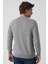 Albufeira 4025 0 Yaka Slim Fit Pamuklu Triko Gri 5