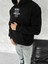 Kışlık Üç Iplik Kapşonlu Sweatshirt - Siyah 1