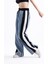 Polopass 025 Kadın Bol Paça Yan Şerit Penye Kot Denim Pantolon 2