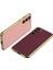 - Samsung Galaxy S23 Plus - Kılıf Deri Görünümlü Kenarları Elektroplating Kaplama Fizyon Kapak - Kırmızı - T26173 5