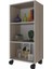 Kenzlife kitaplık beril 088*040*020 crd tekerlekli mutfak dolabı banyo ofis ayakkabılık kiler 1