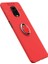 - Xiaomi Redmi Note 9 Pro - Kılıf Yüzüklü Karbon Ravel Silikon Kapak - Kırmızı - T14689 5