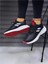 Kadın Bağcıklı Spor Sneaker-Siyah-Beyaz-Kırmızı 3
