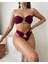 Mürdüm Tokalı Italyan Kumaş Bikini Takımı 4