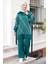 Yasemen Tunik Pantolon Triko Takım 1263 - Petrol Yeşili 3