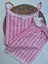 Pembe Beyaz Çizgili Askılı Şortlu Pijama Takımı 1