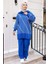 Yasemen Tunik Pantolon Triko Takım 1263 - Saks Mavisi 3