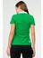 Yeşil Slim Fit Basic 100% Pamuk Kısa Kol Polo Yaka Kadın Tişört SF0684 3