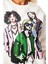 Krem-Gri Kız Baskılı Kadın Oversize 3 Iplik Şardonlu Bisiklet Yaka Sweatshirt Hoodie 4