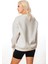 Krem-Gri Kız Baskılı Kadın Oversize 3 Iplik Şardonlu Bisiklet Yaka Sweatshirt Hoodie 3