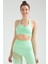 Yeşil Slim Fit Açık Yaka Seamless Kadın Sporcu Sütyeni Bra SSF0003 1