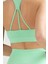 Yeşil Slim Fit Açık Yaka Seamless Kadın Sporcu Sütyeni Bra SSF0003 5