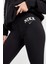 Varsity Women's Leggings High Rise Yüksek Belli Pamuklu Kadın Tayt Siyah 2