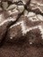Kadın Kahverengi Fair Isle Desenli Crop Hırka 3