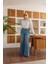 1152- Denim Bol Paça Pantolon Mavi 1