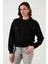 Pamuk Karışımlı Regular Fit Bisiklet Yaka Cepli Sweat Bayan Sweat 24K0102K1 2