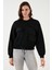 Pamuk Karışımlı Regular Fit Bisiklet Yaka Cepli Sweat Bayan Sweat 24K0102K1 3